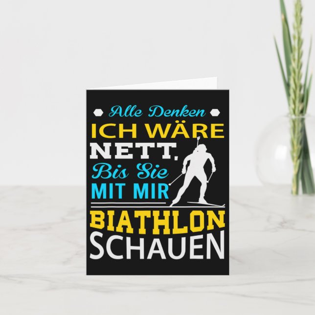 Wintersportbiathlon Skifahren Weltmeisterschaft Sp Karte (Vorderseite)