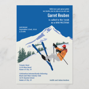 Wintersportort Bar Mitzvah Einladung
