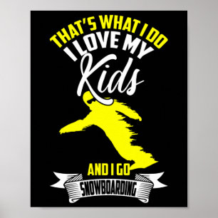 Wintersports Ski Mama und Vater Eltern mit Kinderb Poster