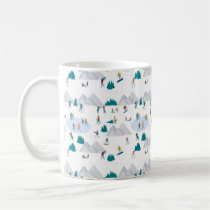 Wintersporturlaub Fun Muster Kaffeetasse