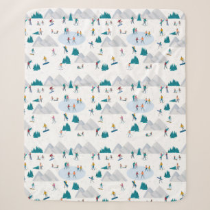 Wintersporturlaub Fun Muster Sherpadecke