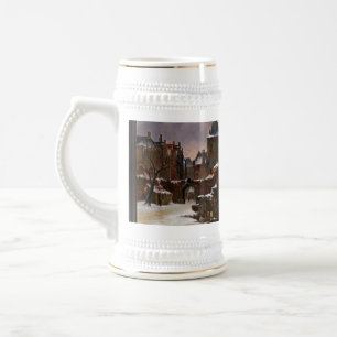 Winterstadtbild mit Frost River Classic Art Bierglas