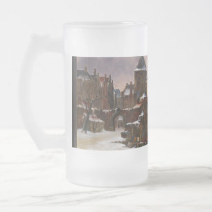 Winterstadtbild mit Frost River Classic Art Mattglas Bierglas