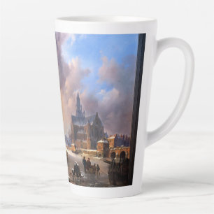 Winterstadtbild mit Frost River Classic Art Milchtasse