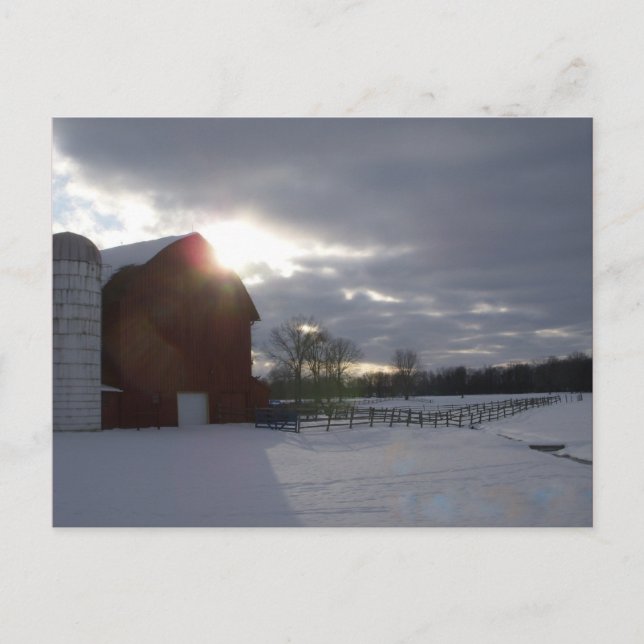 Winterstall Postkarte (Vorderseite)