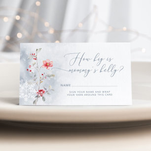 Winterstaubblau Wie groß ist der Mama-Bauch Begleitkarte