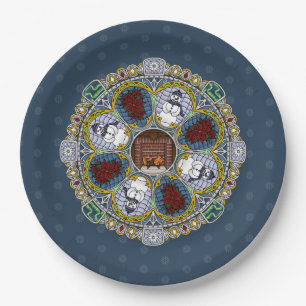 Winterstil-Papierplatte Pappteller