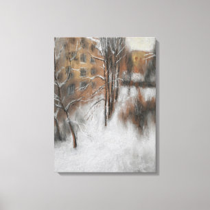 Winterstille am Fenster Leinwanddruck