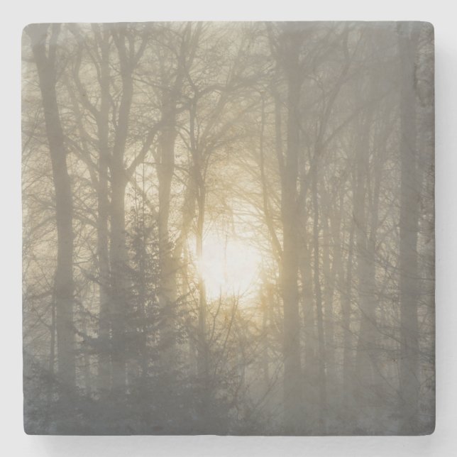 Winterstimmung Steinuntersetzer (Vorderseite)