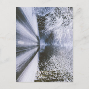 Winterstraße Postkarte