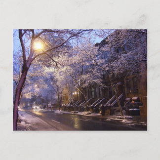 Winterstraße Postkarte