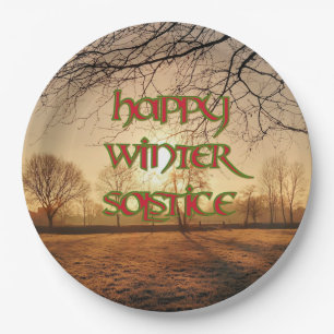 Wintersun-Pappteller für Winter-Sonnenwende Pappteller