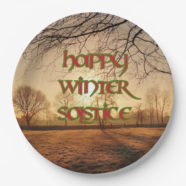 Wintersun-Pappteller für Winter-Sonnenwende Pappteller (Vorderseite)
