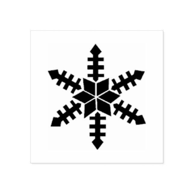 Wintersymbol Stilvolle Schneeflocke Gummistempel (Prägung)