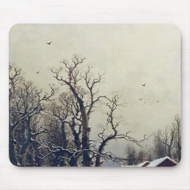 Winterszene, 19. Jahrhundert Mousepad (Vorne)