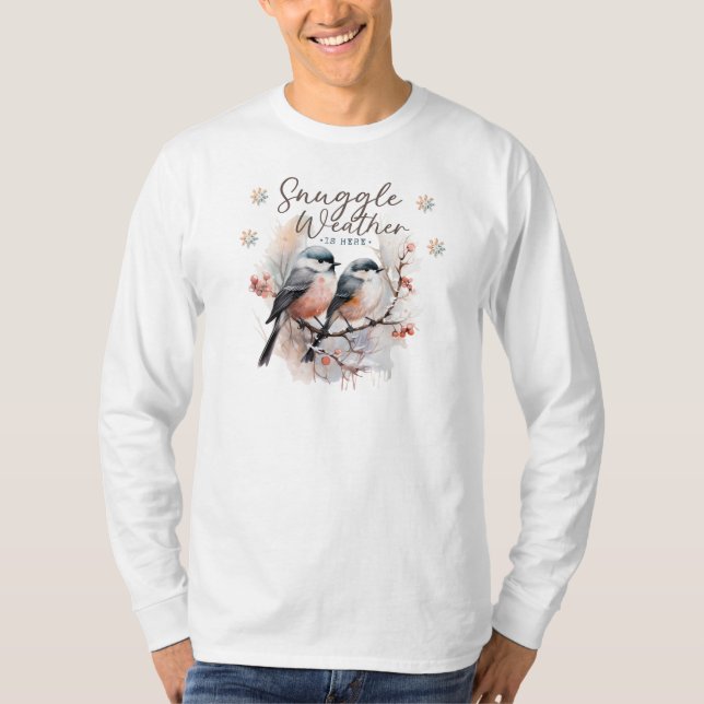 Winterszene Langschläfer T - Shirt (Vorderseite)