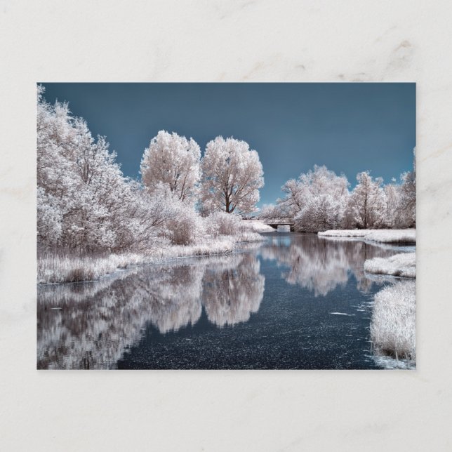 Winterszene Postkarte (Vorderseite)