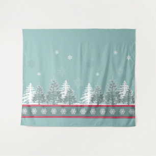 Winterszene Wandteppich