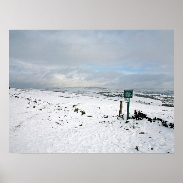 Wintertag Bowstonegate Postkarte Poster (Vorne)