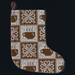 Wintertassen gekocht: heißes Getränkemuster. Kleiner Weihnachtsstrumpf<br><div class="desc">Vintages, nahtlos dekoratives Muster für Tee oder Kaffeebecher Dekorativ nahtlos gestrickte Winterbilder aus Strickwaren, mit heißem Tee oder Kaffeebechern, ideal für die Wintersaison. Gekochte Tassen heißen Tees oder Kaffees bilden ein winterthematisches Vintages nahtloses Muster. Dieses dekorative Motiv hat ein Element von Gemütlichkeit und Wärme. Muster, Tasse, Hintergrund, abstrakt, Illustration, Textur,...</div>