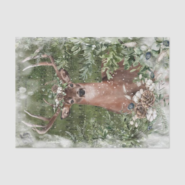 Wintertaubenpapier Seidenpapier (Vorderseite)