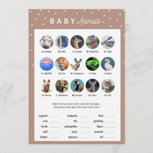 Winterthema Baby Shower Game - Baby Animals Programm