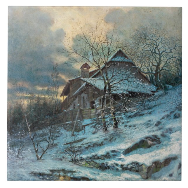 Winterthema von Angyal Vojtech Fliese (Vorderseite)