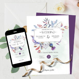 Winterthisteldruck oder Digitalhochzeit Einladung