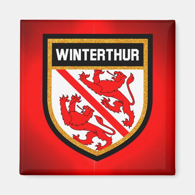 Winterthur-Flagge Magnet (Vorne)