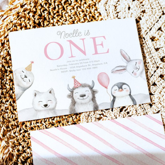 Wintertiere Einladung 1. Geburtstag (Von Creator hochgeladen)