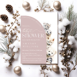 Wintertiere Geschlechtsneutrale Mädchen-Dusche Einladung