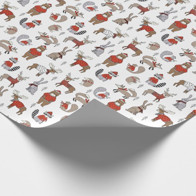 Wintertiere im Süßwasser Geschenkpapier (Ecke)
