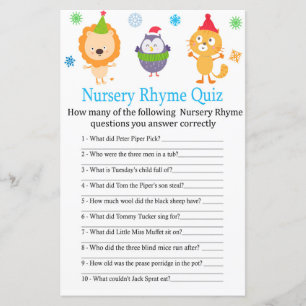 Wintertiere Kinderzimmer Rhyme Quiz Kinderduschens