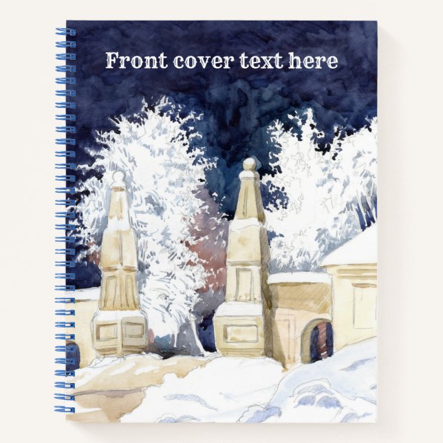 Wintertor nachts notizbuch (Vorderseite)