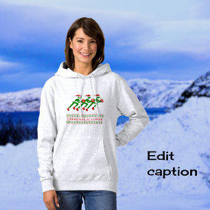 Wintertraining benutzerdefinierter Text Weihnachte Hoodie