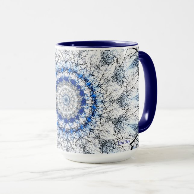 Wintertraum Abstrakte Tasse (VorderseiteRechts)
