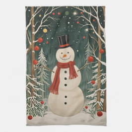 Wintertraum des Snowmanns Geschirrtuch