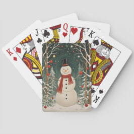 Wintertraum des Snowmanns Spielkarten