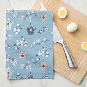 Winterurlaub Birds & Birdhouse Küche Handtuch