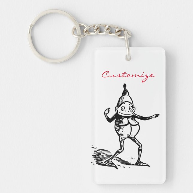 Winterurlaub Elf Gnome Thunder_Cove Schlüsselanhänger (Vorderseite)