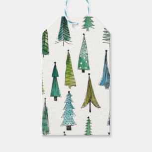 Winterurlaub Evergreen Trees Geschenkanhänger