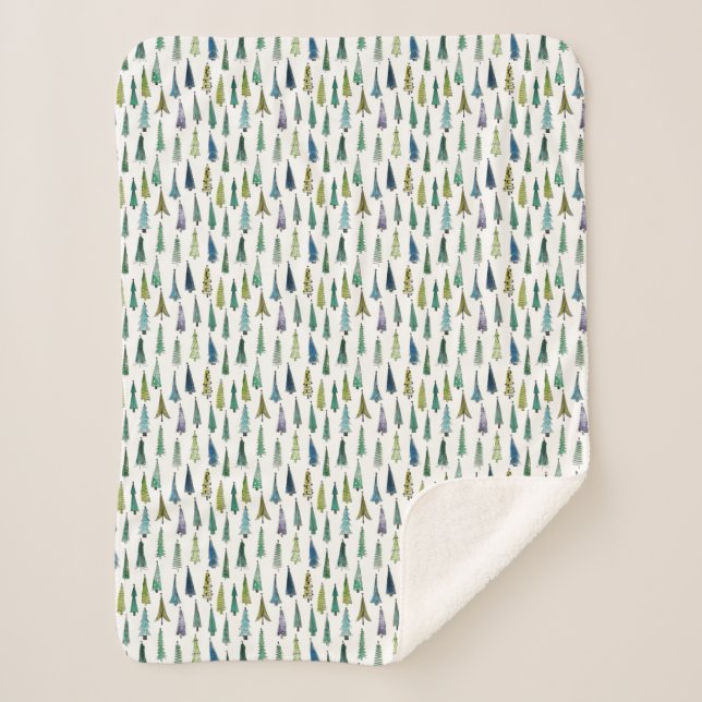 Winterurlaub Evergreen Trees Sherpadecke (Vorderseite)