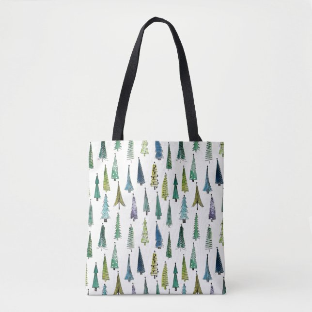 Winterurlaub Evergreen Trees Tasche (Vorderseite)