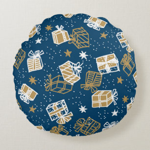 Winterurlaub Geschenkboxen Muster Rundes Kissen
