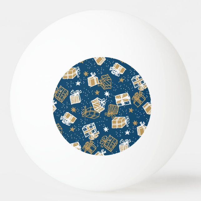 Winterurlaub Geschenkboxen Muster Tischtennisball (Vorderseite)