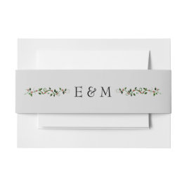 Winterurlaub Hochzeit Holly Vine Matching Einladungsbanderole
