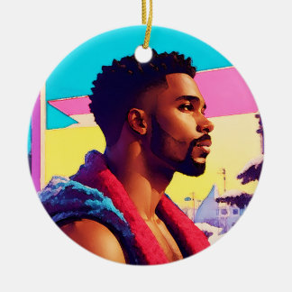 Winterurlaub Hunk 01 Keramik Ornament