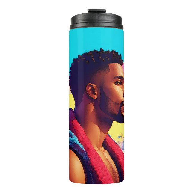 Winterurlaub Hunk 01 Thermosbecher (Vorderseite)