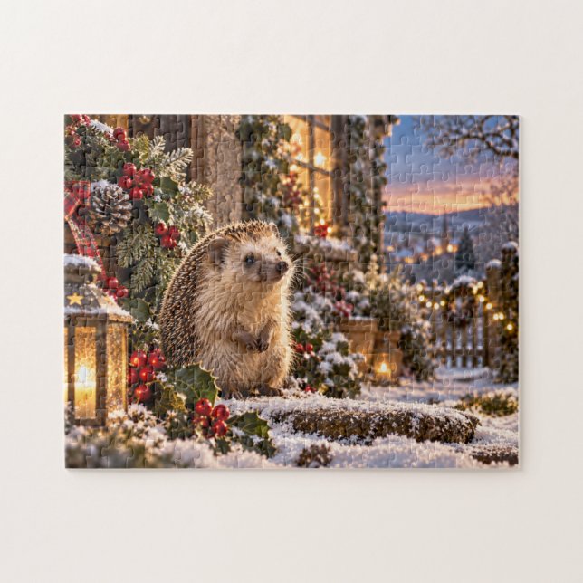 Winterurlaub-Igel-Design (Horizontal)