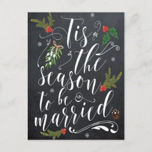 Winterurlaub in dieser Saison Hochzeit rsvp Postka Postkarte